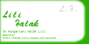 lili halak business card