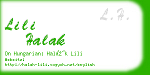 lili halak business card